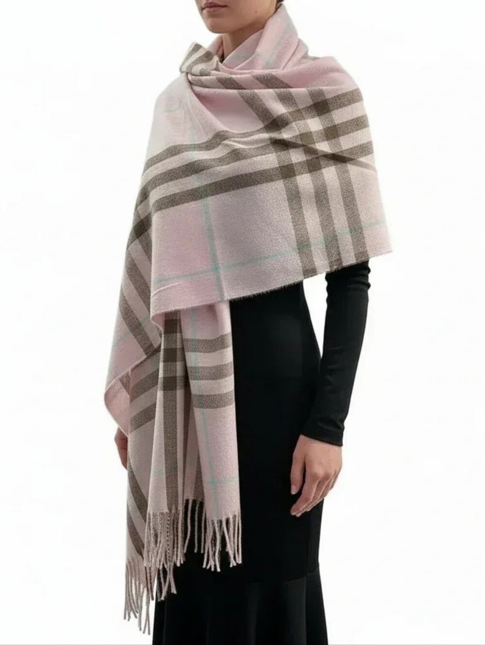 NWT ✨Burberry✨🩷 Pink Classic Checked Scarf in "Pink Bow"